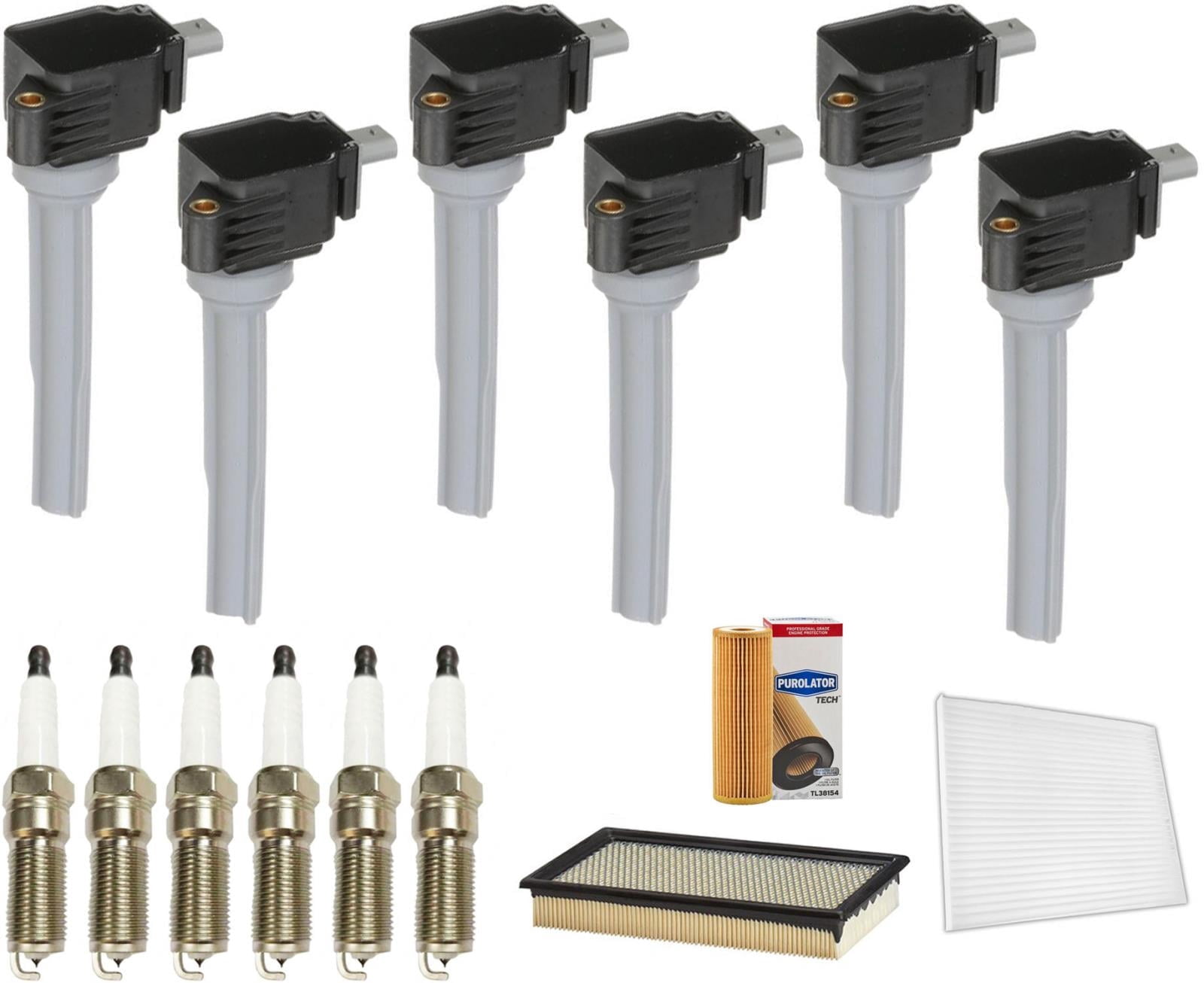 Direct Ignition Coils Spark Plugs Tune Up Kit For Ford Edge 2.7L 2015 ...