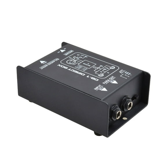 Direct Injection Audios Box Passive DI Box Hum Eliminators for Guitar and Bass Connection 6.35mm High Impedance Input