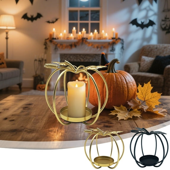 Direct Iron Pumpkin Candlestick Festival Mood Home Mood Decoration & Romantic Valentine'S Day Candle Holder