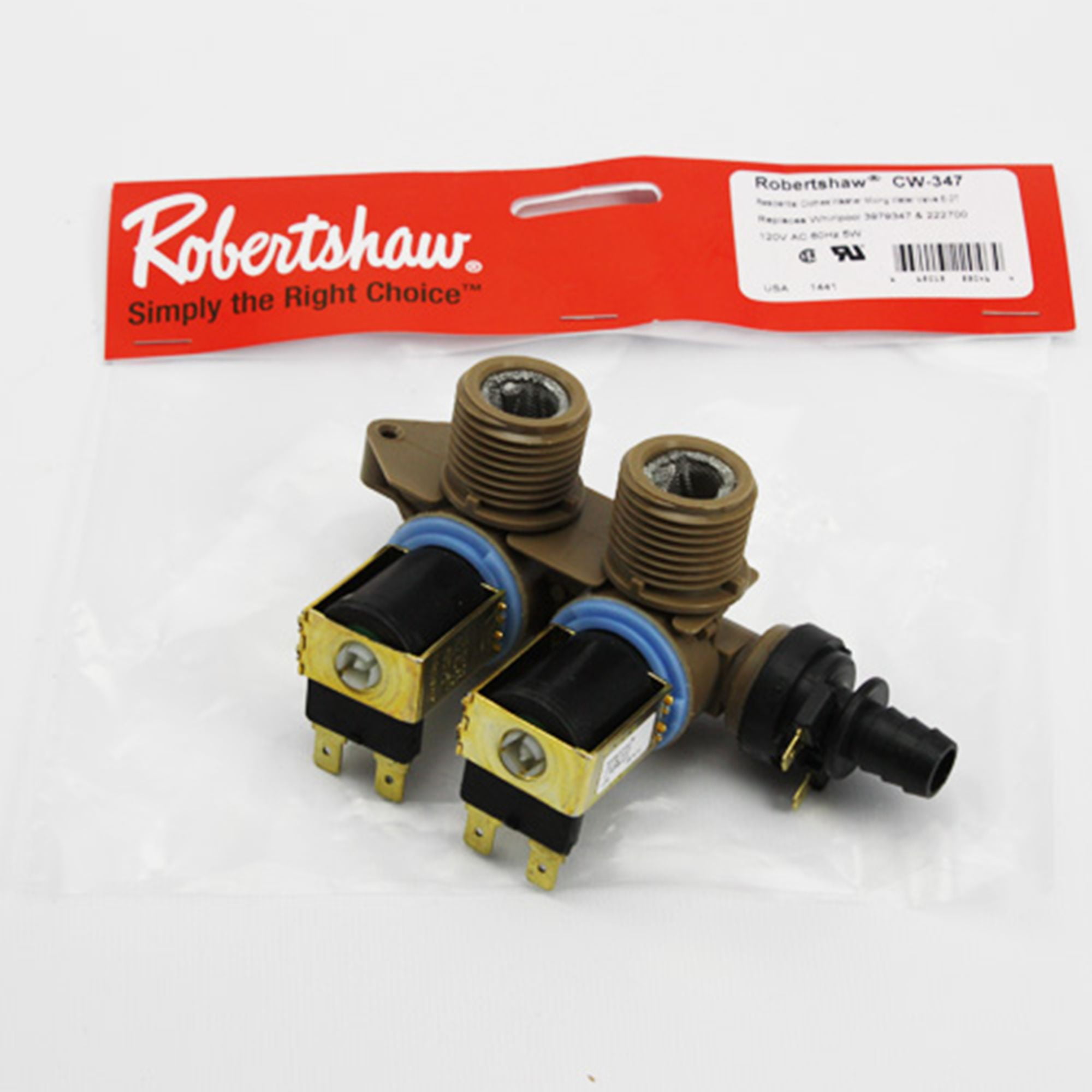 Direct OEM Replacement For 3979347 222700 Washing Machine Water Inlet Valve