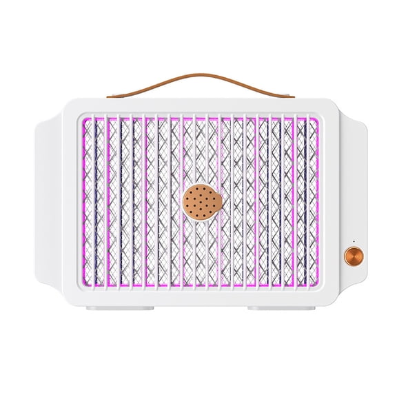 Direct Plug Electric Mosquito Zapper with Hook & Attractor - Indoor/Outdoor Insect Killer Light White