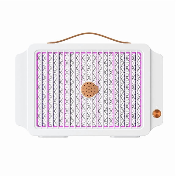 Direct Plug Electric Mosquito Zapper with Hook & Attractor - Indoor/Outdoor Insect Killer Light White