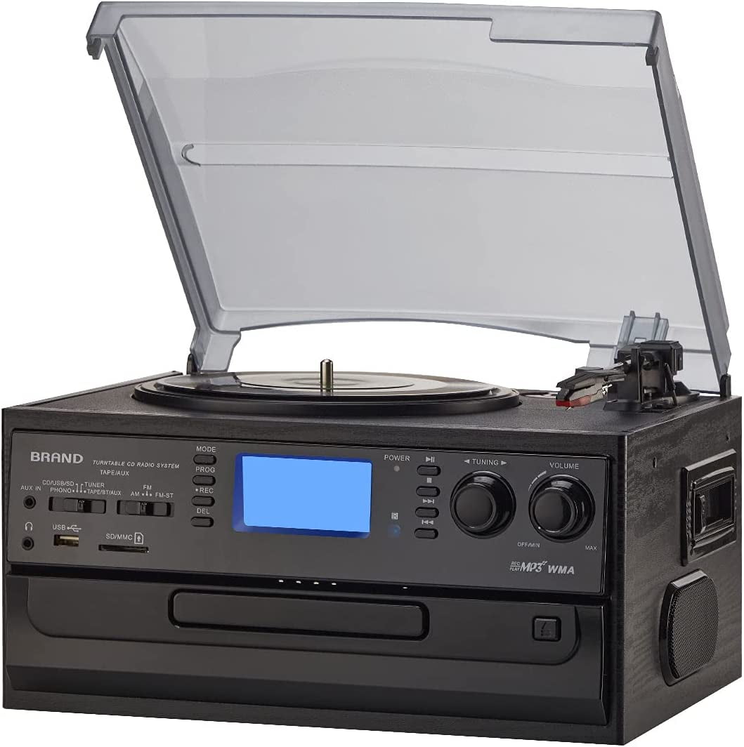 Arkrocket Taurus II Medium Size Bluetooth Jukebox, Vinyl Record & CD Player with USB, SD