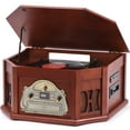 thumbnail image 1 of Direct Power Plus 10-in-1 Vinyl Record Player Turntable Stereo System with Bluetooth Connection, CD & Cassette Player, AM/FM Radio, USB & SD Slot, 1 of 10