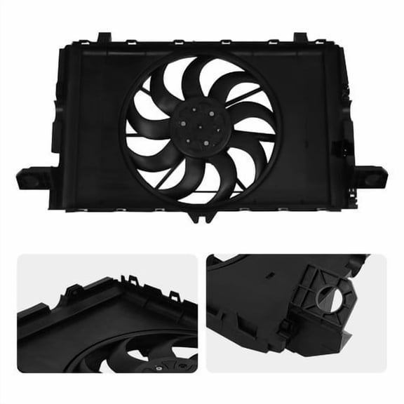 Direct Replacement Black Engine Cooling Fan Assembly 149399500B 160780700A Fits For Tesla Model Y 2021-22