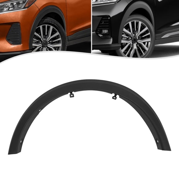 Direct Replacement Fender Molding Trim for Nissan Kicks  ABS Injection Mold, 3.15lbs Net Weight, Mud Protection  Left Front