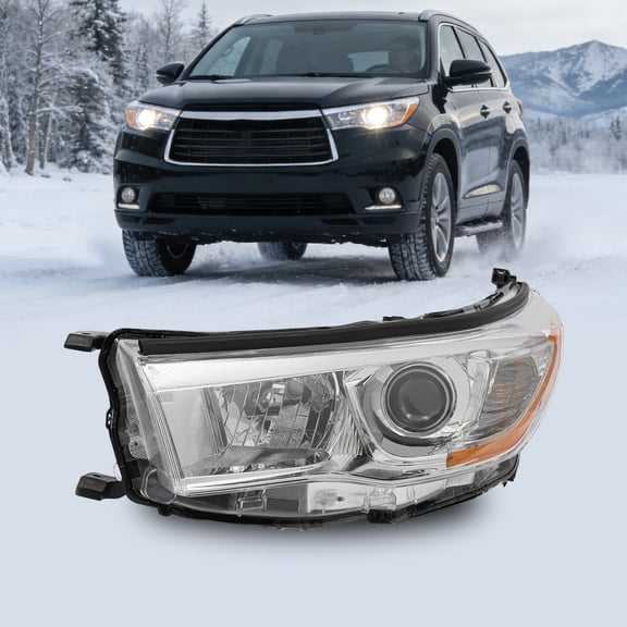 Direct Replacement Left Side Headlight For 2014 2015 2016 Toyota Highlander LE XLE Driver Side