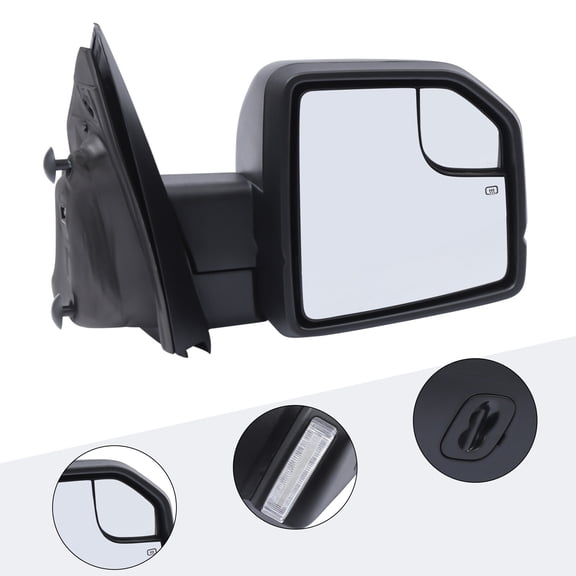 Direct Replacement Mirror Power Textured Passenger Side Right RH For Ford 2015-2018 F-150 Black