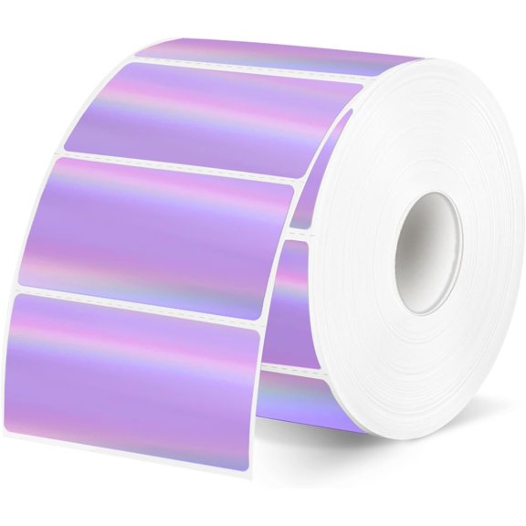 Direct Thermal Label 2x1 Inch- Barcode Labels- Holographic Thermal Sticker Labels for Address, Shipping, Compatible with Rollo Label Printer & MUNBYN&  (300 Sheets/)