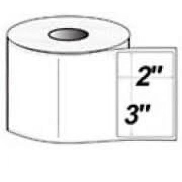 Perf Between Labels Example Direct Thermal Labels, 3-Inch x 2 Inch, White, Roll, Perm Adhesive ...