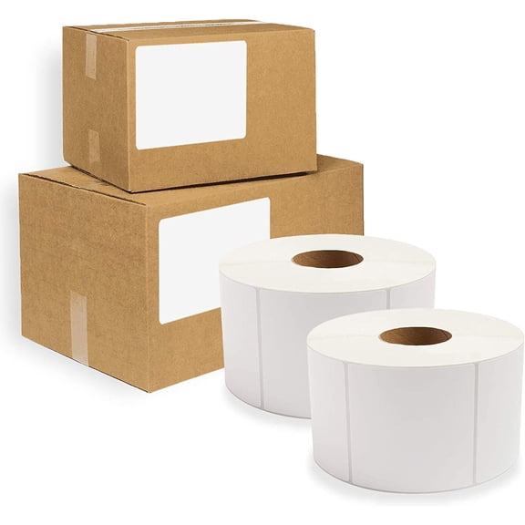Direct Thermal Printer Labels White 5790 count pack 4 in x 6 in with 12 in OD Core