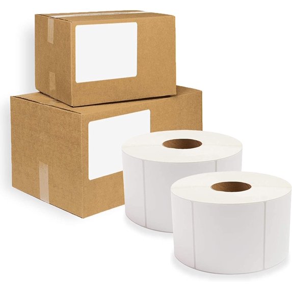 White Direct Thermal Labels, 3 in Core 12 in OD Non-Perforated, 5790 Count, 4 x 6 in