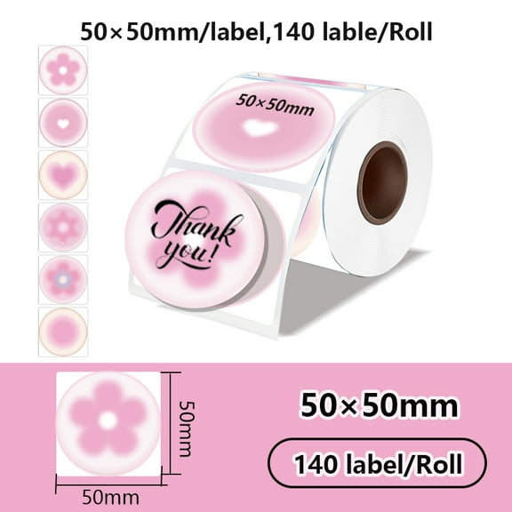 Direct Thermal Labels BPA/BPS Free Compatible with Phomemo,Marklife & More - for Barcode, Price Tags, Shipping, Logo Design