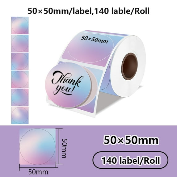 Direct Thermal Labels BPA/BPS Free Compatible with Phomemo,Marklife & More - for Barcode, Price Tags, Shipping, Logo Design