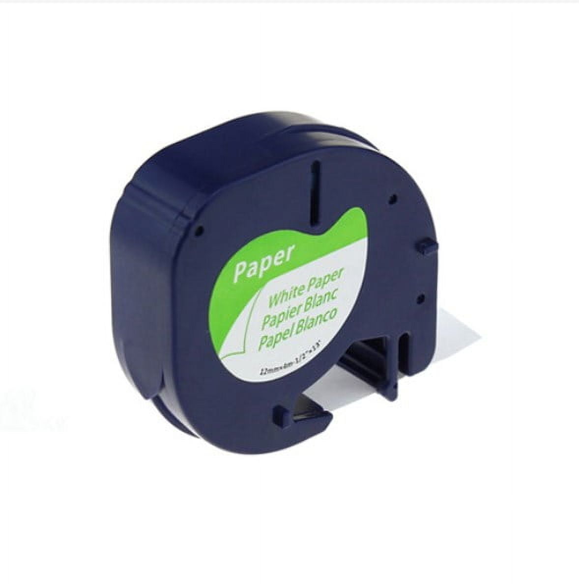 GREENCYCLE Dymo LetraTag Refills 91331 - 1/2x13' White Thermal Labels 4m