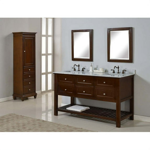 Direct Vanity Sink Mission Spa 60'' Double Bathroom Vanity Set
