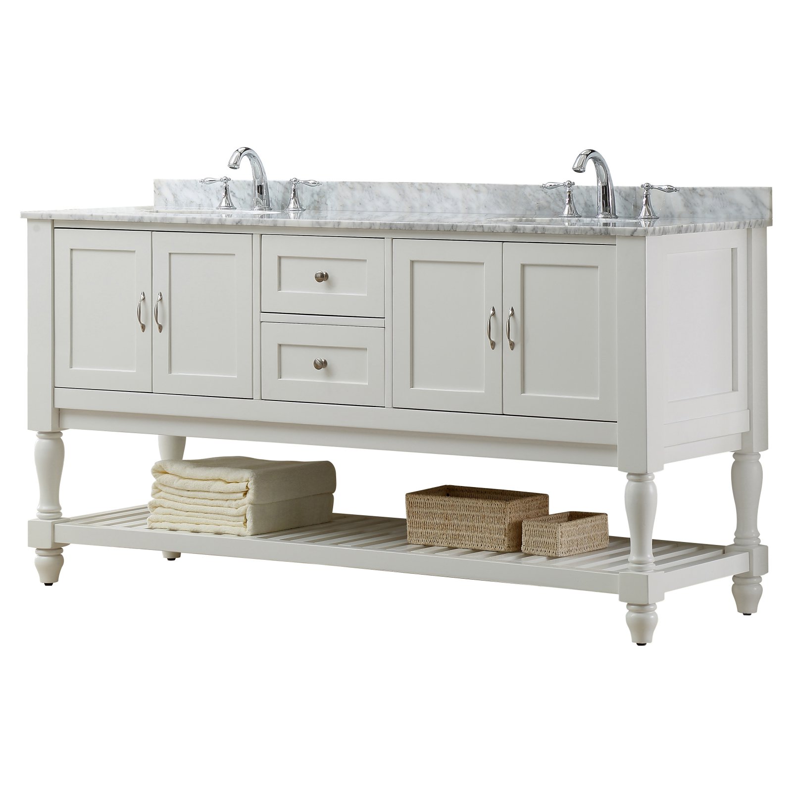 Direct Vanity Sink Mission Turnleg 6070D10 70 in. Double Bathroom ...