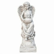 Direct Wicker GS-24936A-AN 31.3 Tall Magnesium Oxide Sculpture Lifelike Angel Design for Garden and Home Dcor