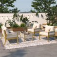 thumbnail image 1 of Direct Wicker  4-Piece Rope Patio Furniture Set,Conversation Set with Tempered Glass Table, 1 of 1