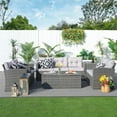 thumbnail image 1 of Direct Wicker 6-Piece Outdoor Patio Furniture Set Wicker Sectional Sofa Set with Cushions, Grey, 1 of 8