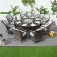 thumbnail image 1 of Direct Wicker 8 Seat Round Gas Fire Pit Dining Table With Eton Chair, 1 of 10