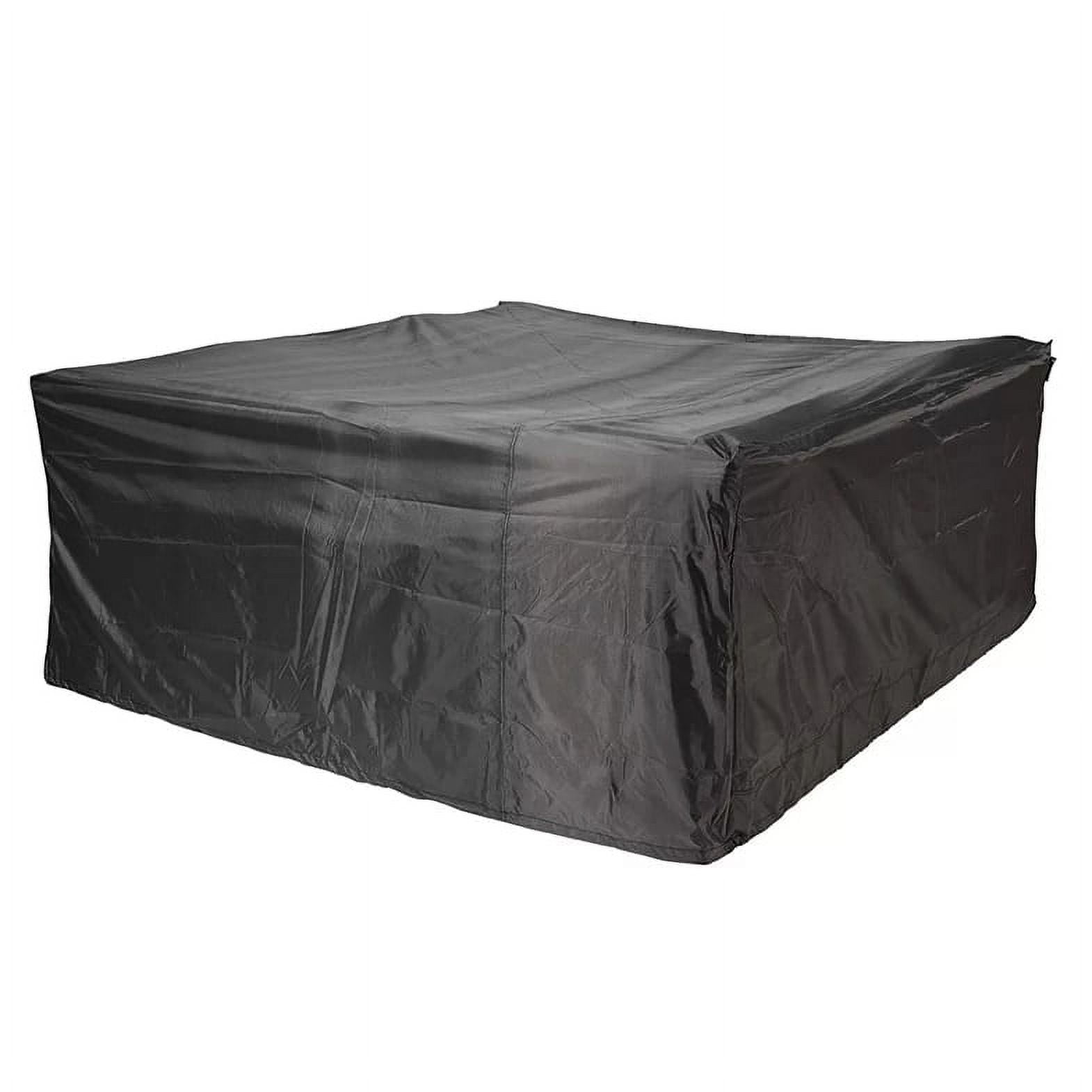 Black Polyester Large Square Patio Furniture Cover