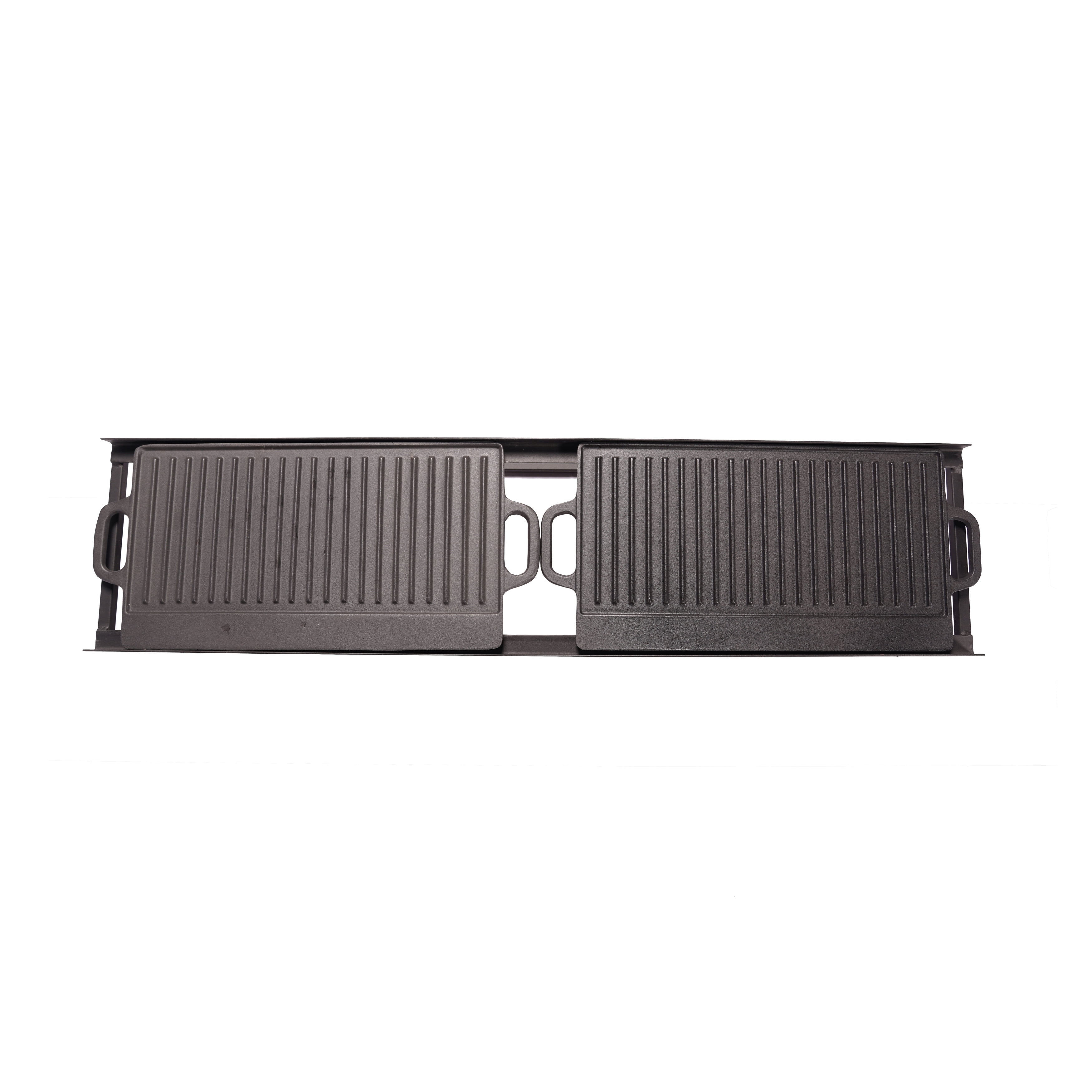 Direct Wicker Black Patio BBQ Grill Shelf with Two Cooking Pan