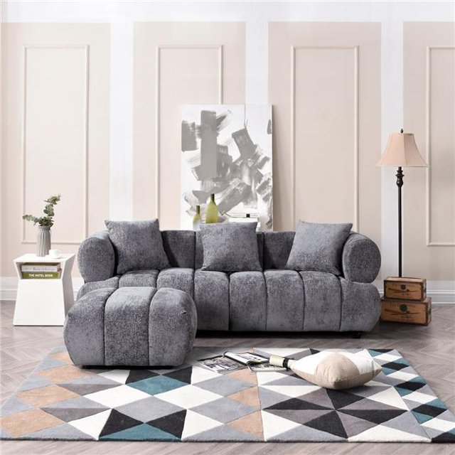 Direct Wicker Contemporary Sectional Sofa with Curved Design and High