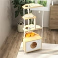 thumbnail image 1 of Direct Wicker DJ-W1687106555 Corner Cat Tower Tree with Scratching Post, Climbing Platforms and Feeding Station, Multi-Level Cat Condo, 1 of 1