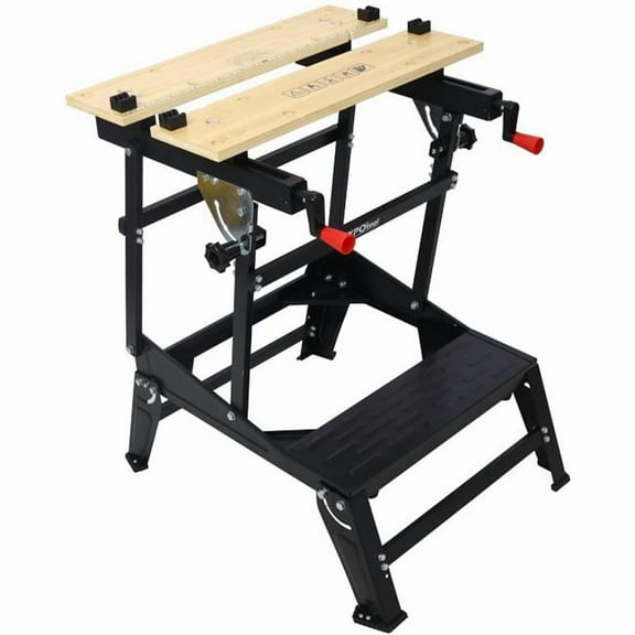 Direct Wicker DI-W465P194165 Foldable Multifunctional Portable Workbench with Adjustable Jaws, Clamping, 550-Pound Capacity