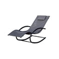 thumbnail image 1 of Direct Wicker UBS-PAL-009-Grey Iron Rocking U-shaped Chair, Single Lounge Chair for Indoor or Outdoor, Grey, 1 of 1
