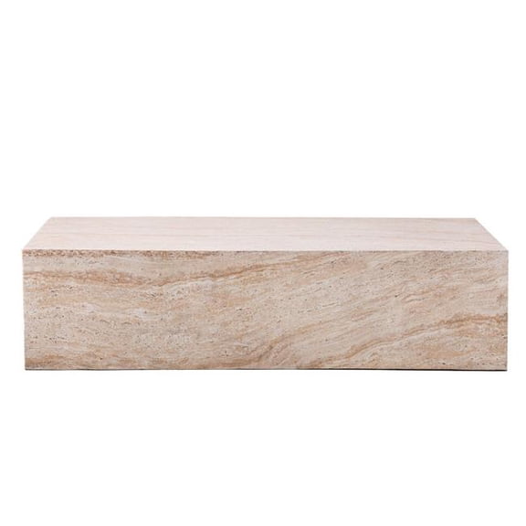 Direct Wicker PAD-24932TA-YE Direct Wicker 47.24' Modern Rectangular Coffee Table with Smooth Surface, Outdoor/Indoor Accent Table