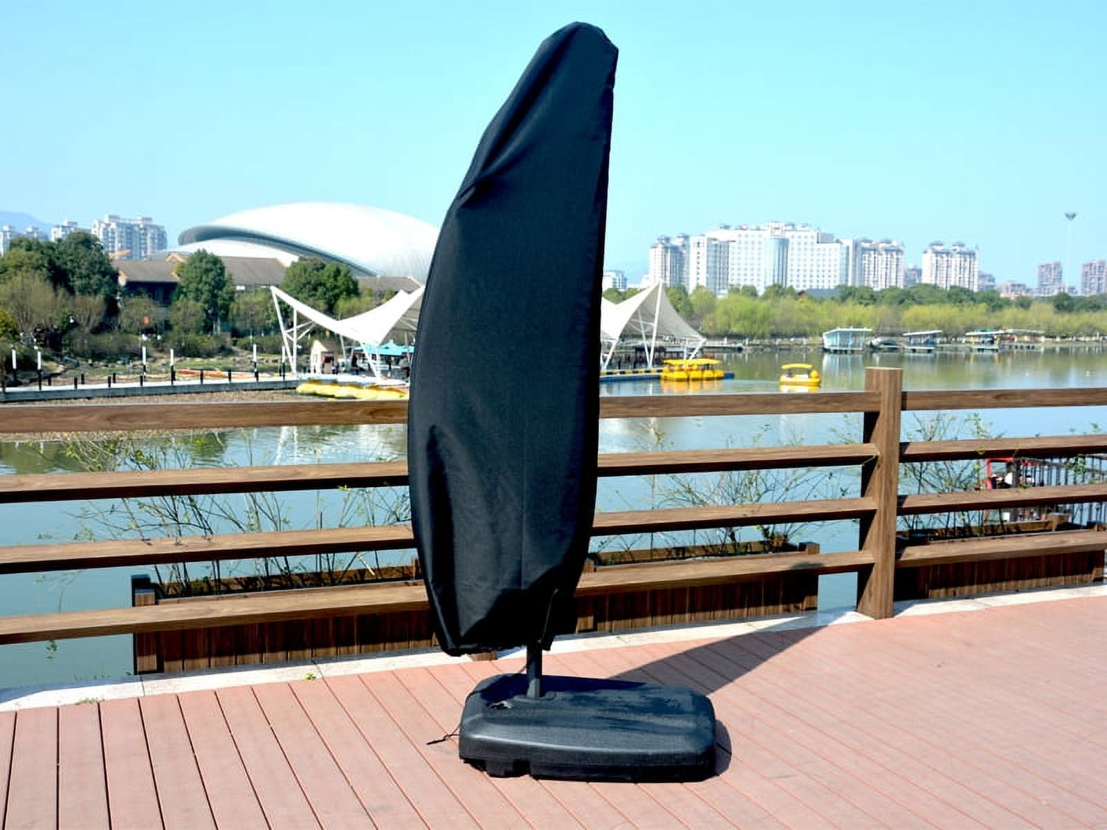 Black Heavy-Duty Waterproof Cantilever Umbrella Cover