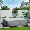 thumbnail image 1 of Direct Wicker Square Patio Waterproof Cover for Dining & Sofa Sets | 106.3" x 106.3" | PU Coated Fire Resistant Polyester | UV Resistant & Windproof | Mold Resistant | Durable Outdoor Furniture Cover, 1 of 10