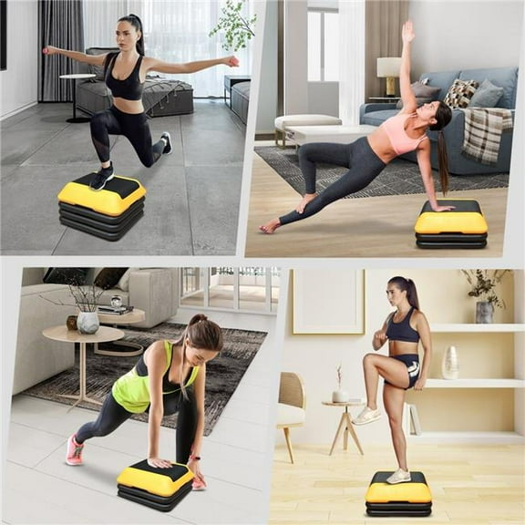 Direct Wicker UBS-W2031123573 Height-Adjustable Step Aerobics Platform, Fitness Equipment Stepper Trainer  with 4 Riser