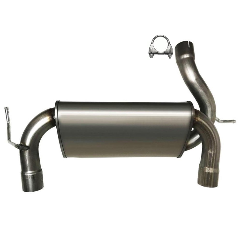 Northeastern Exhaust Axle-Back Rear Muffler Fits 2007-2017 Jeep Wrangler 3.6L & 3.8L - Direct Fit | Stainless Steel