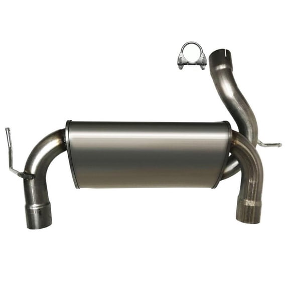 Northeastern Exhaust Axle-Back Rear Muffler Fits 2007-2017 Jeep Wrangler 3.6L & 3.8L - Direct Fit | Stainless Steel