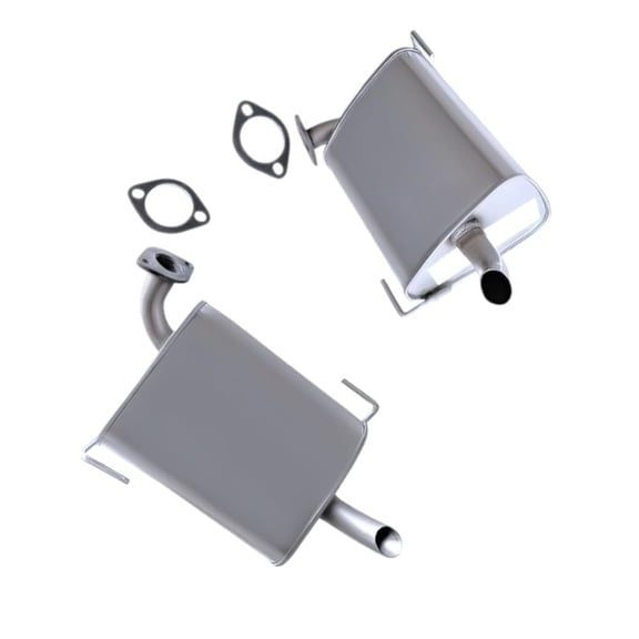 Northeastern Exhaust | Stainless Steel Pair of Rear Mufflers Fits Subaru Outback 2005-2009 2.5L | Free Gaskets Included | Direct-Fit Automotive Replacement Part