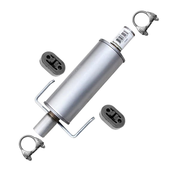 Northeastern Exhaust Resonator Pipe with Hangers Fits 2010-2012 Ford Fusion 2.5L (FWD Models Only) - Direct Fit | Stainless Steel