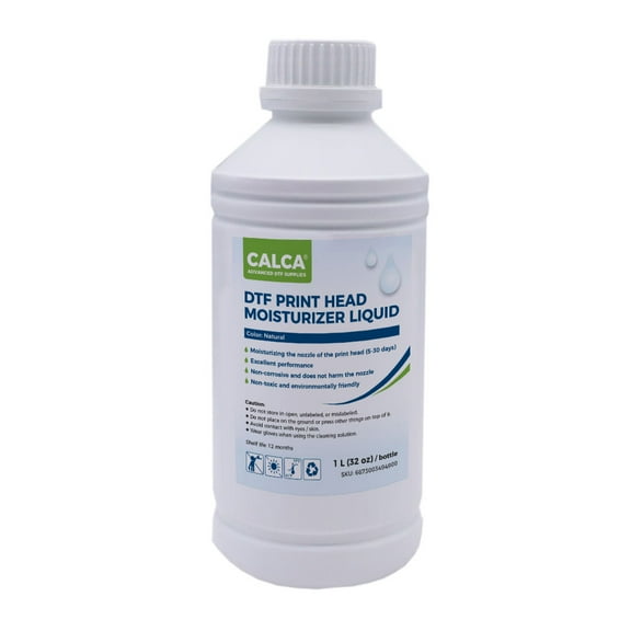 Direct to Transfer Film Printhead Moisturizing Liquid. 32 oz, Bottle of 1L