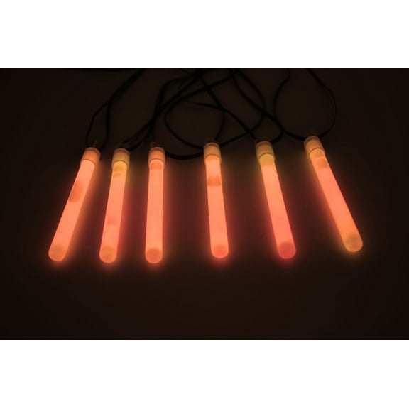 DirectGlow 25 Count Orange 4 inch Glow Sticks with Lanyards