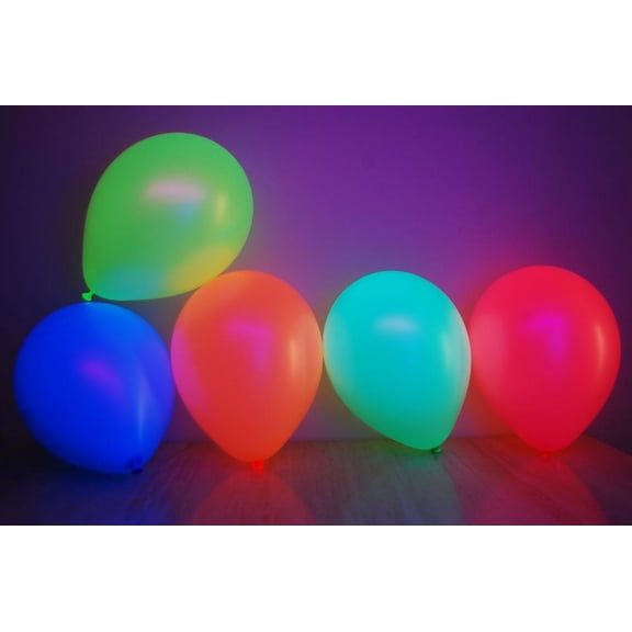 DirectGlow 25 Ct UV Neon Fluorescent Blacklight Reactive Latex Glow Party Balloons