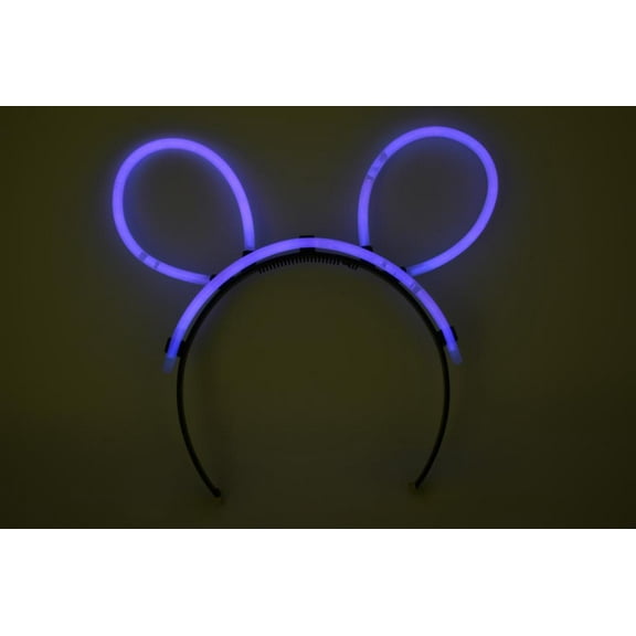 DirectGlow 5 Count Purple Glow Stick Bunny Ears Fun Neon Party Supply Favors