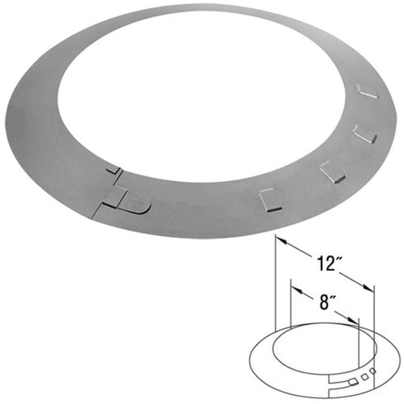 DirectVent Pro 5'' x 8'' Inner Diameter Galvanized Storm Collar