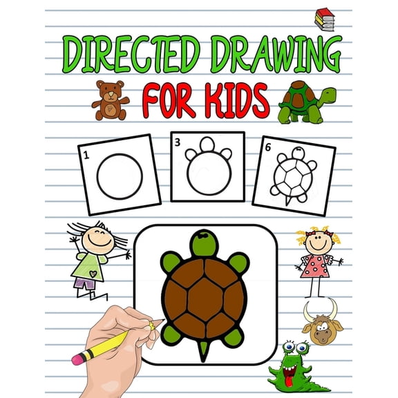 Directed Drawing For Kids: Directed Drawing Books For Kids, Learn To Draw Animals Easy Step-By-Step Drawing Guide, Follo, (Paperback)