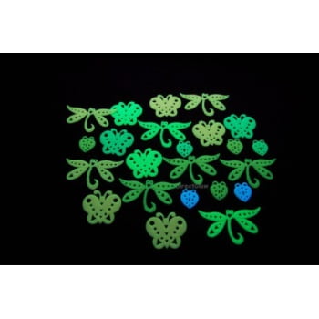 24 piece glow in the dark multicolor butterflies & bugs