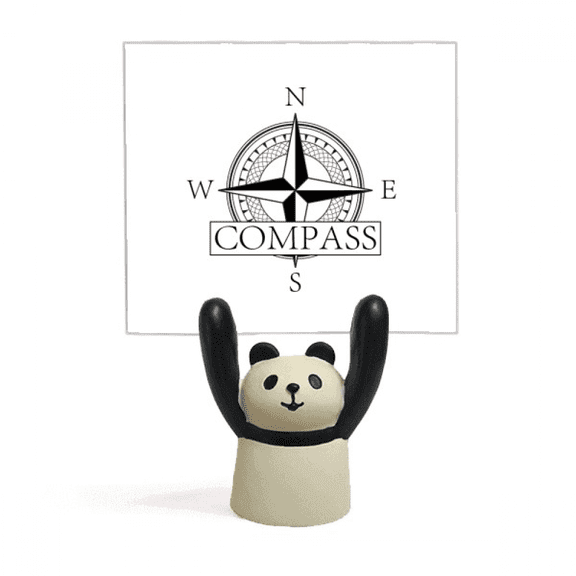 Direction Compass Navigation Astronomy Memo Holder Cartoon Animal Panda Stand Decoration