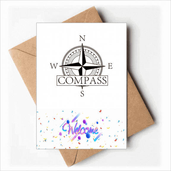 Direction Compass Navigation Astronomy Welcome Back Greeting Cards Envelopes Blank