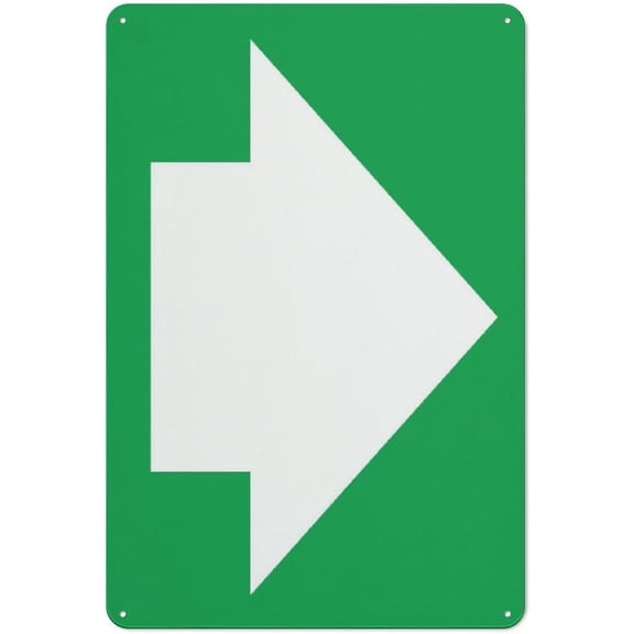 Directional Arrow Sign, 12 x 8 Inches Rust Free Aluminum Metal Sign, Weather Resistant Durable In Easy to Mount