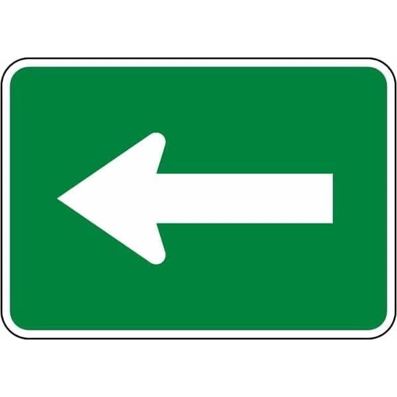 Directional Arrow Sign – 8x12 Inch Reflective RustFree Aluminum,HighVisibility Left Arrow Indicator,Weatherproof Navigation Sign for Indoor or Outdoor Use